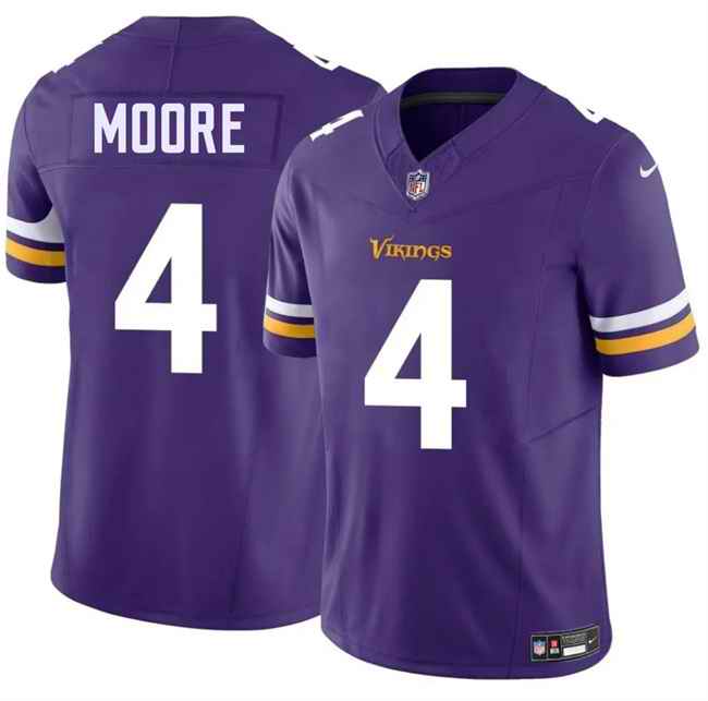 Men's Minnesota Vikings #4 Rondale Moore Purple 2025 F.U.S.E. Vapor Untouchable Limited Stitched Jersey